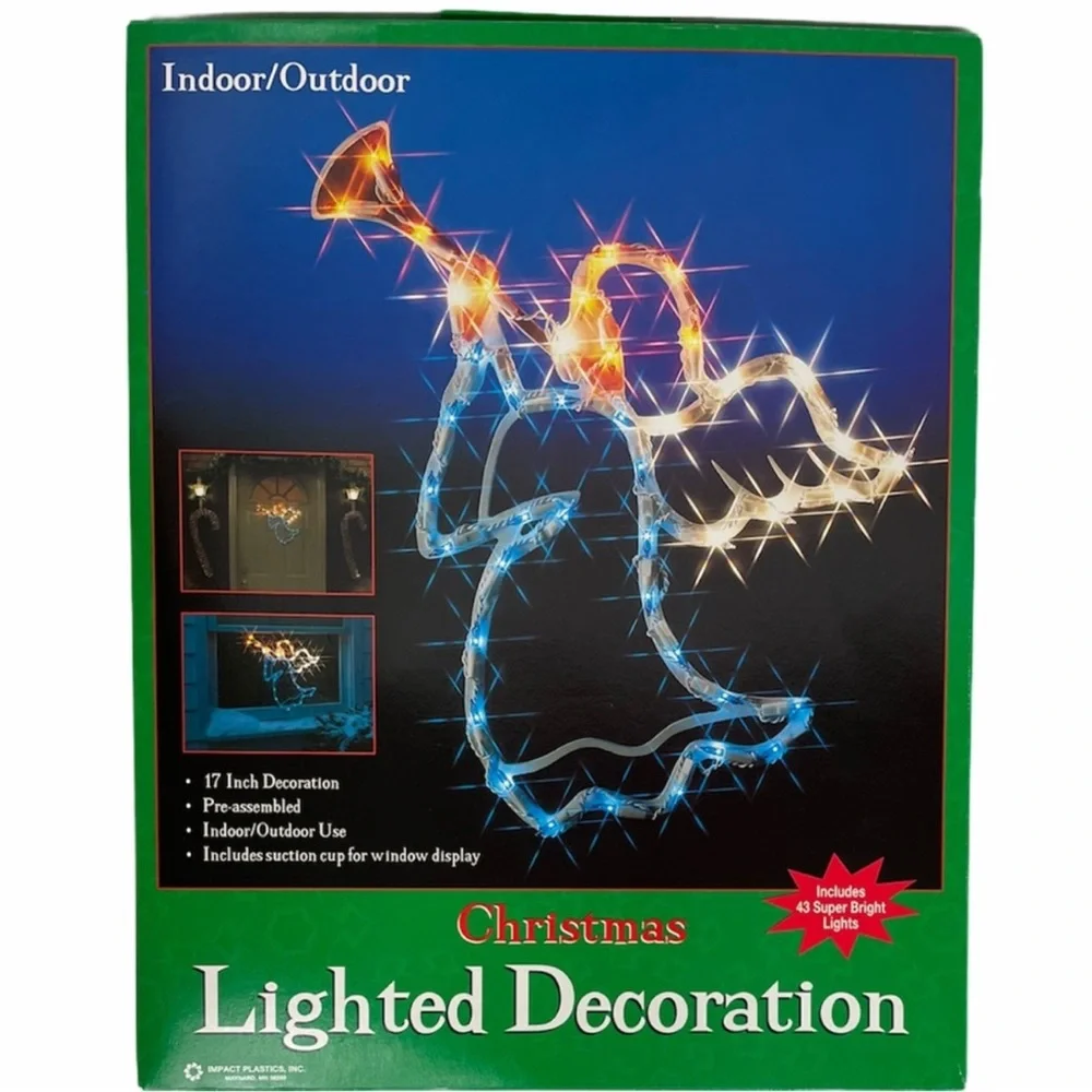 Angel Christmas Lights of Peace Holiday Decor Indoor Outdoor Decorations White
